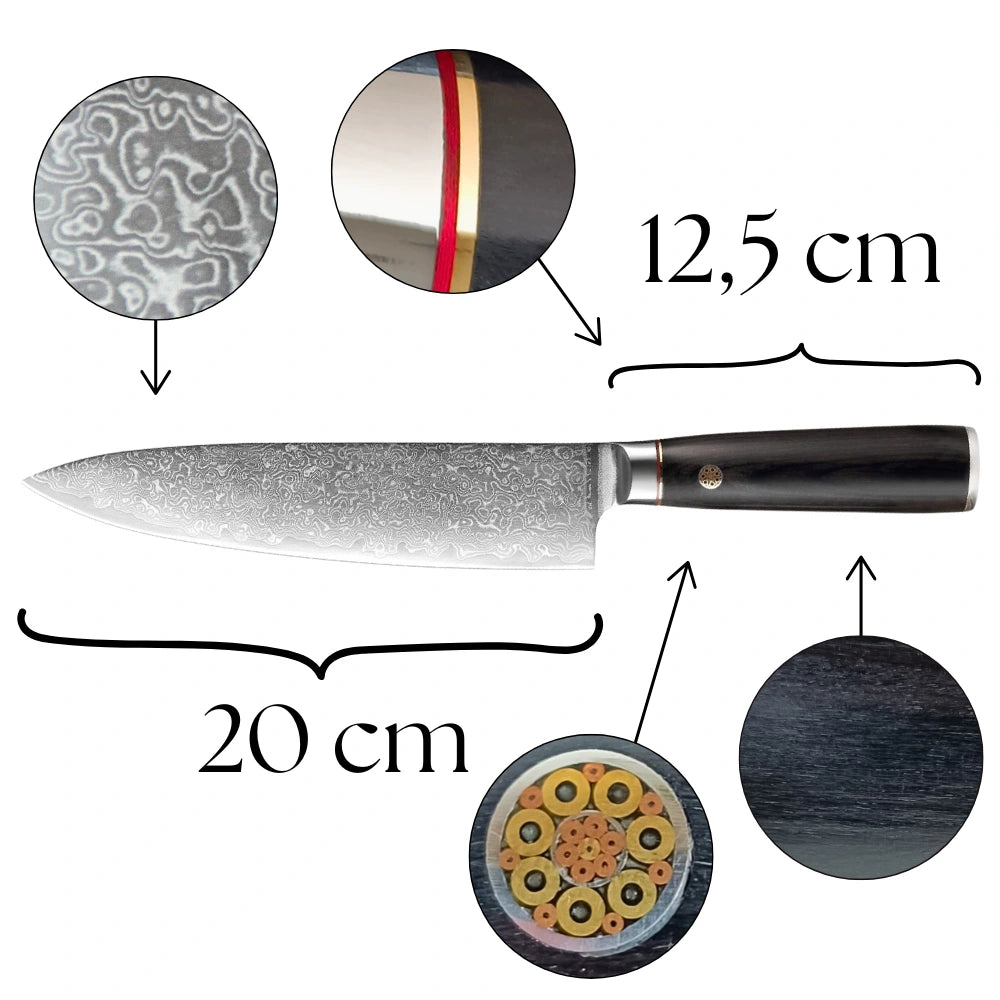 Chefmesser Pakkaholz Detail Highlights