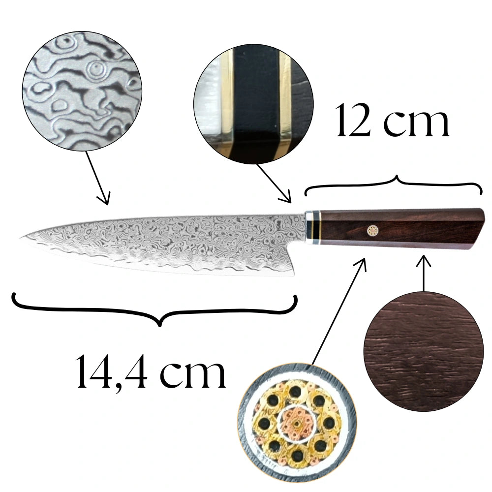 Allzweckmesser Ebenholzgriff Detail Highlights