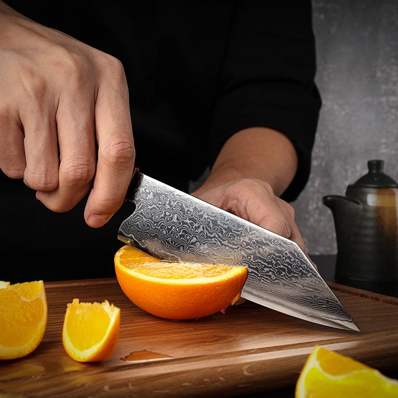 Damastmesser Bunka Holzgriff Sandelholz