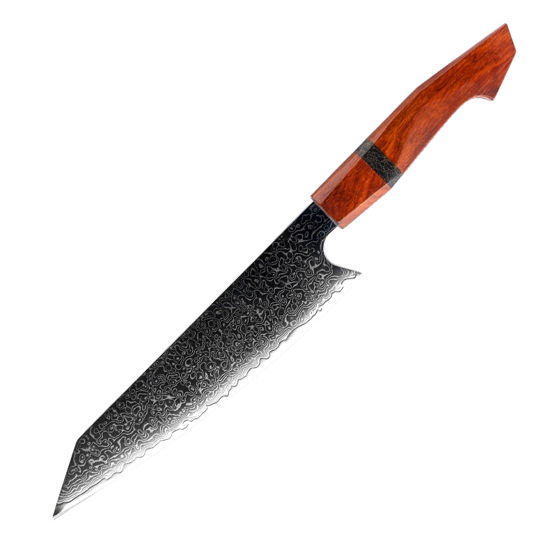 Damastmesser Kiritsuke Holzgriff aus Sandelholz