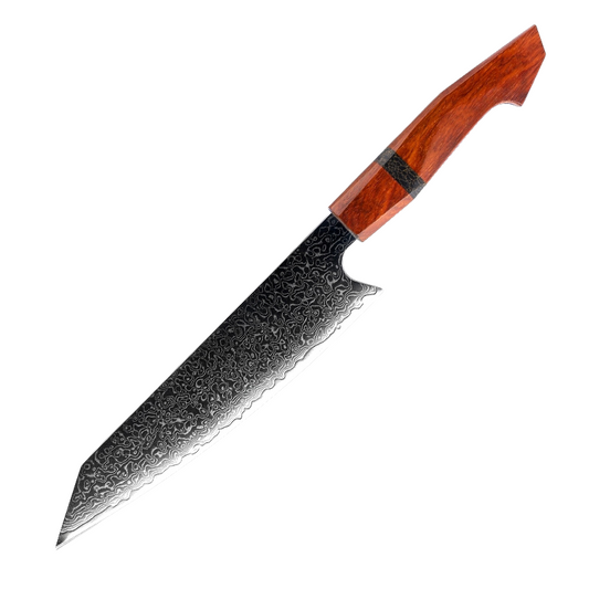 Damastmesser Kiritsuke Holzgriff aus Sandelholz