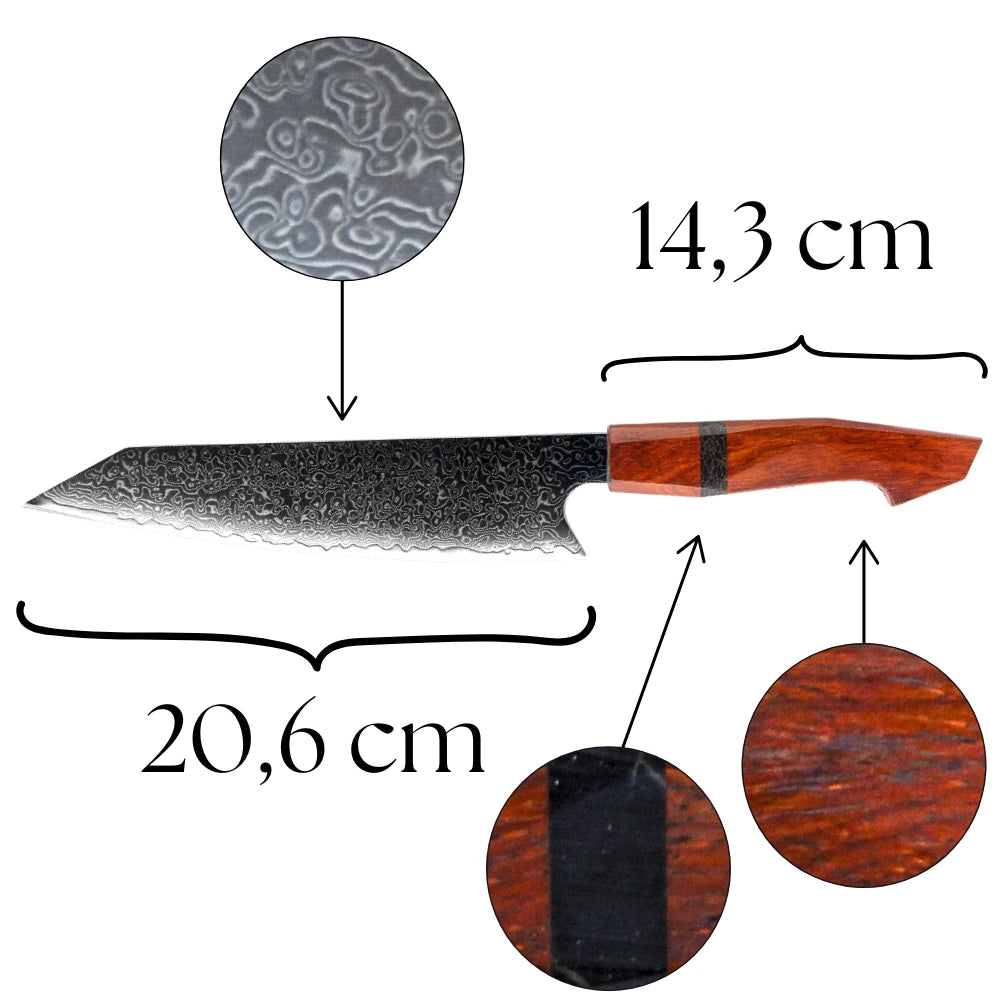 Kiritsuke Sandelholzgriff Detail Highlights