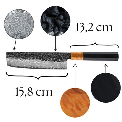 Nakiri Ebenholz Wurzel Griff Detail